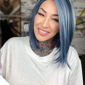 Stylish Blue Wig rebel gypsy